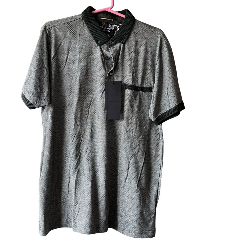 Eighth Avenue New York‎ Mens Short Sleeve Button Polo Shirt Sz Medium Golf NWT